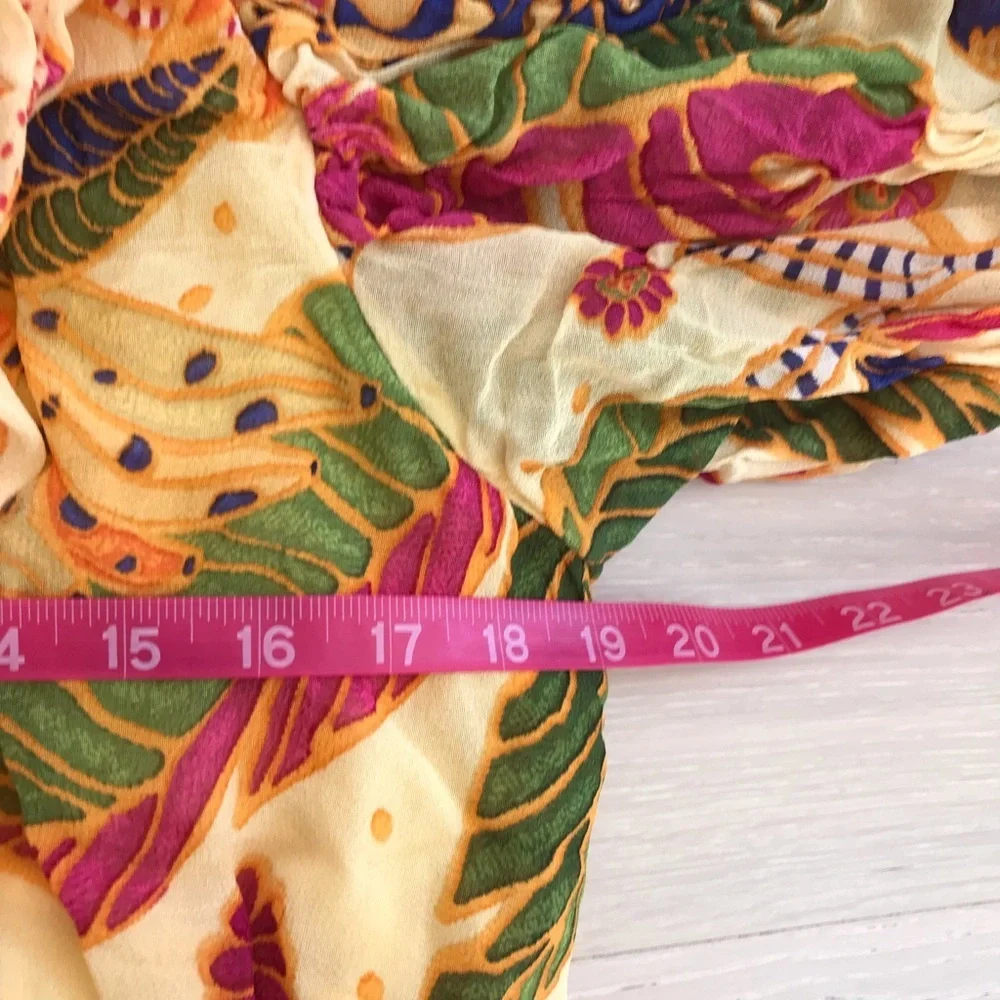 FARM Rio Yellow Rio Tapestry Maxi Dress sz small - Picture 9 of 12